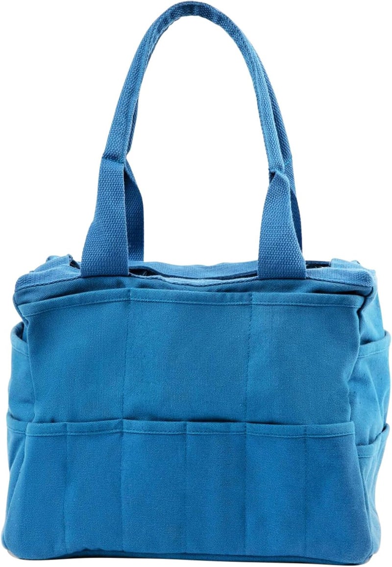 Soolla Studio Bag: Art Supply Storage & Pottery Tool Bag, Washable Craft Tote, Knitting Yarn Organizer, Crochet Projects, 30 Pockets, 20+ Canvas Colors, Gift for Artists (Blueberry Bliss) - Image 4